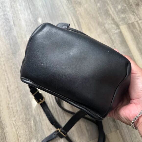 coach charles backpack with varsity stripe Coach Black Leather and Mesh Varsity Stripe Charles Pack Sling Backpack  Coach